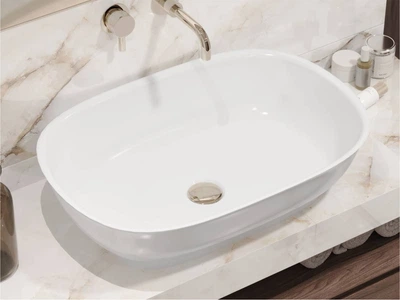 Умивальник накладний MIRAGGIO SANTORINI 15,7*60*41,3 Глянець Білий 0001759