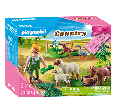 Zestaw do zabawy Playmobil Farmer with Animals Gift Set 70608 (4008789706089)