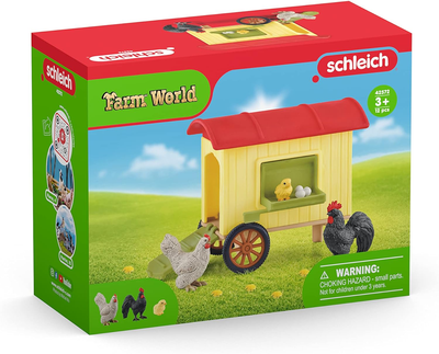 Zestaw do zabawy Schleich Farm World Przenośny kurnik (4059433558875)
