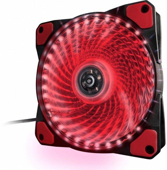 Вентилятор 120 мм, Frime "Iris", Black, 120х120х25 мм, Red LED підсвічування (FLF-HB120R33) (231122)