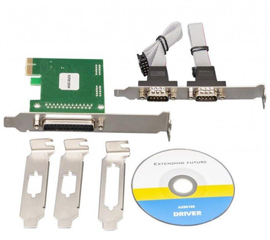 Контроллер PCI-E - Frime to RS232+LPT (2 порти RS232 + 1порт LPT), ASIX (ECF-PCIto2S1PAX99100.LP)