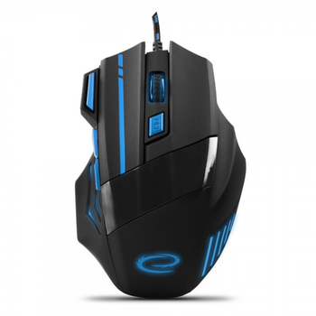 Мышь Esperanza MX201 "Wolf", Black/Blue, USB (EGM201B)