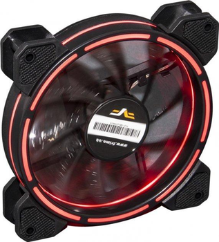 Вентилятор 120 мм, Frime "Iris", Black, 120х120х25 мм, Red LED подсветка (FLF-HB120TRR16)