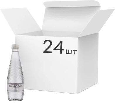 Упаковка воды питьевой родниковой газированной Harrogate 0.33 л x 24 шт (5060042350025)