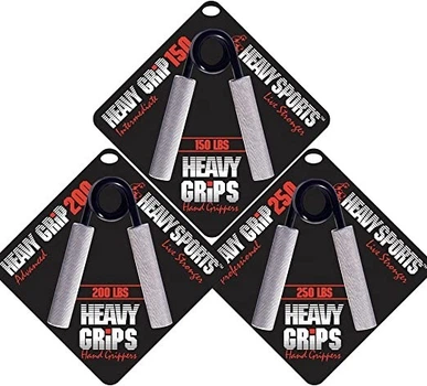 Еспандери кистьові Bone Crusher Heavy Grip 150-200-250 Lb металеві (FI-4125)