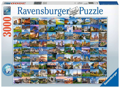 Puzzle Ravensburger 99 pięknych miejsc w Europie 3000 elementów (4005556170807)