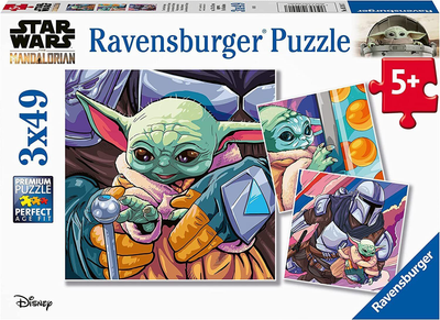 Puzzle Ravensburger Mandalorian 3 x 49 elementów (4005556052417)