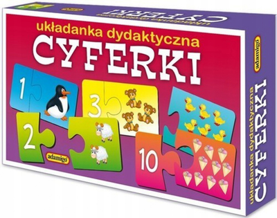 Puzzle Adamigo Cyferki 30 elementów (5902410003280)