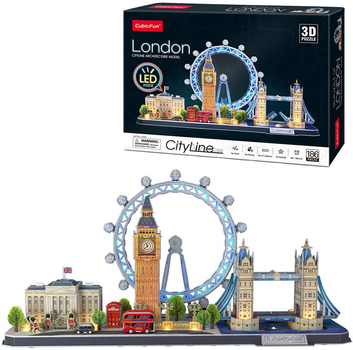 Puzzle 3D Cubic Fun City line Londyn Led 186 elementów (6944588205324)