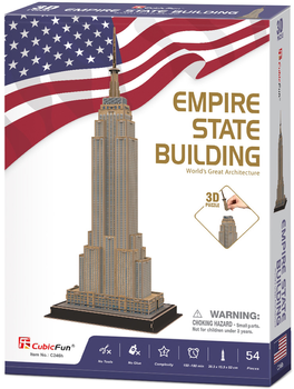Puzzle 3D Cubic Fun Empire State Building 54 elementy (6944588202460)
