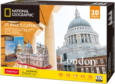 3D Пазл Cubic Fun National Geographic St. Paul`s Cathedral 107 елементів (6944588209919)