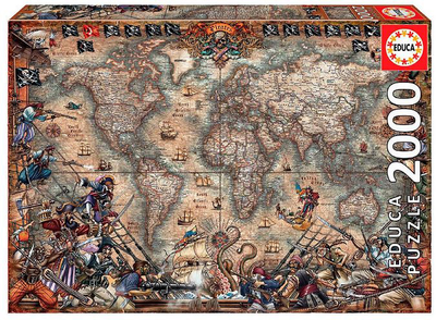Пазл Educa Карта піратів 2000 елементів (8412668180086)