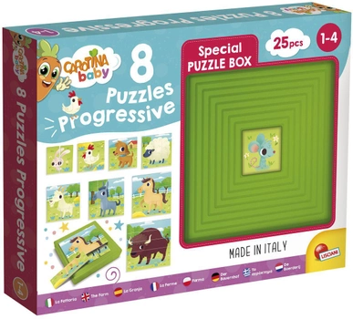 Puzzle Lisciani Carotina Baby Puzzle progresywne 25 elementów (8008324095483)