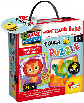 Puzzle Lisciani Montessori Dziecko dotknij puzzle 24 elementy (8008324092680)