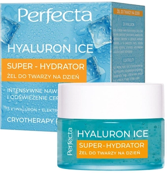 Żel do twarzy Perfecta Hyaluron Ice Super-Hydrator na dzień 50 ml (5900525081674)