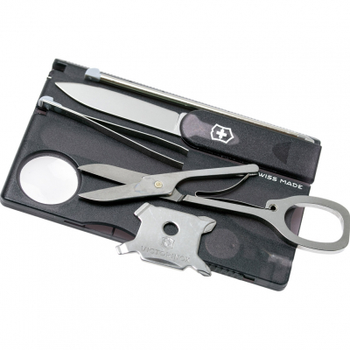 Нож Victorinox SwissCard Lite Transparent Black Blister (0.7333.T3B1)
