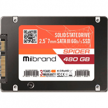 Накопичувач SSD 2.5" 480GB Mibrand (MI2.5SSD/SP480GB)