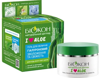 Гіалуроновий гель для обличчя Біокон I love aloe Зволоження та свіжість 50 мл (4823110302262)