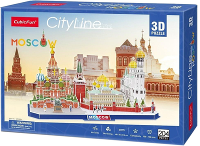 Puzzle 3D Cubic Fun City Line Moskwa 107 elementów (6944588202668)