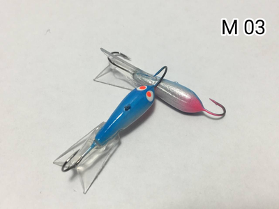 Балансир Микрон (микрик) для ловли щучки и окуня, цвет м03, 2,2g, длинна тела 17mm, полная длинна 3