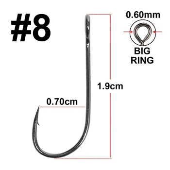 Крючок FOX Jig LargeEye S-59 #8 черный (1шт)
