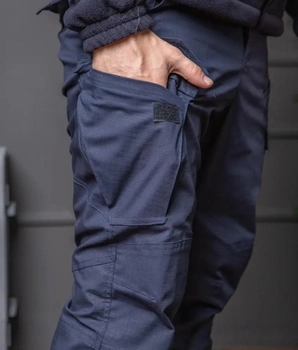 Костюм чоловічий ДСНС демісезонний. Комплект флісова кофта + штани темно-синій 44