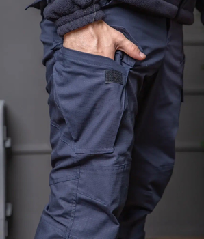 Костюм мужской ДСНС демисезонный. Комплект флисовая кофта + брюки темно-синий 58