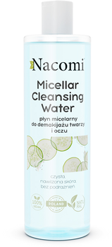 Płyn micelarny Nacomi Micellar Cleansing Water do demakijażu twarzy i oczu łagodzący 400 ml (5902539714005)