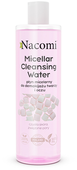 Міцелярна рідина Nacomi Міцелярна очищувальна вода для зняття макіяжу з обличчя та очей зі звуженням пор 400 мл (5902539714012 / 5925397140120)