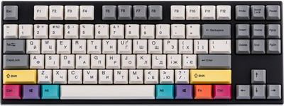 Клавіатура дротова Varmilo VEM87 CMYK 87Key EC V2 Rose USB Black (A33A024B0A3A17A007)