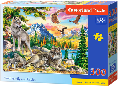 Puzzle Castor Wolf family and eagles 1000 elementów (5904438104970)