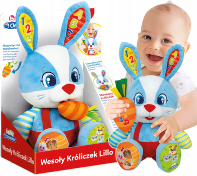 Інтерактивна м'яка іграшка Clementoni Веселий кролик Lillo 35 см (8005125500734)