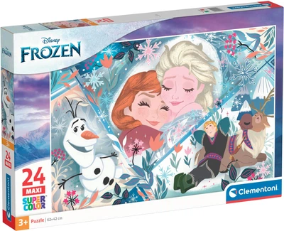 Puzzle Clementoni Supercolor Frozen serii MAXI 24 elementy 24224 (8005125242245)