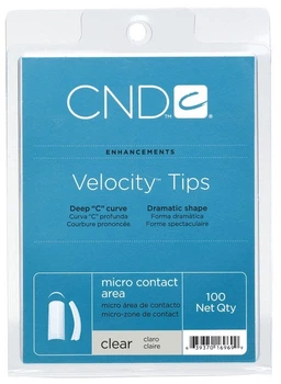 Професійні тіпси CND Velocity Tips 100 шт/уп (прозорі)