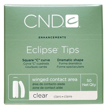 Профессиональные типсы CND Eclipse Tips 50 шт/уп (прозрачные) номера (№1-10)