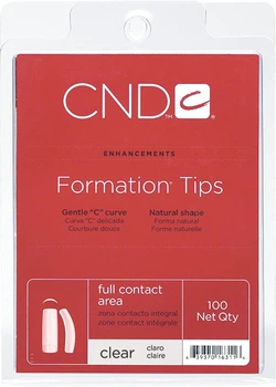 Профессиональные типсы CND Formation Tips 100 шт/уп (прозрачные)