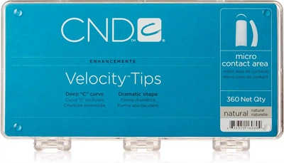 Профессиональные типсы CND Velocity Tips 360 шт/уп (натуральные)