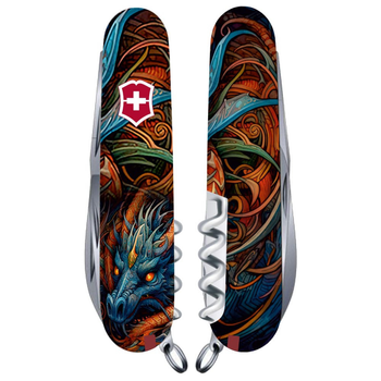 Швейцарский нож Victorinox CLIMBER ZODIAC 91мм/14 функций, Сапфировый дракон