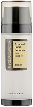 Podwójna esencja do twarzy Cosrx Advanced Snail Radiance Dual Essence z mucyną ślimaka i niacynamidem 80 ml (8809598452053)