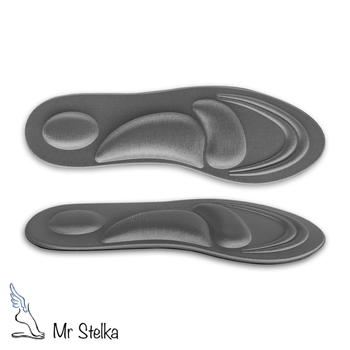 Стельки мягкие на каждый день Comfort insoles 43.5-41р (28.5-26см), Sponge Foam темно-серого цвета, H-13 №14