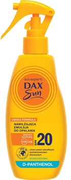 Зволожуючий спрей-лосьйон для засмаги Dax Sun з D-пантенолом SPF 20 200 мл (5900525078292)