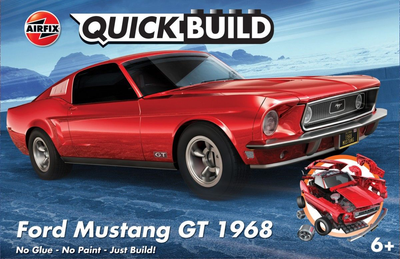 Plastikowy model do składania Airfix QuickBuild samochód Ford Mustang GT 1968 (5055286661426)