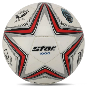 М'яч футбольний №4 Composite Leather STAR NEW POLARIS 1000 (№4, 5 сл., пошитий вручну, білий-Червоний) (SB374_Білий-Червоний)