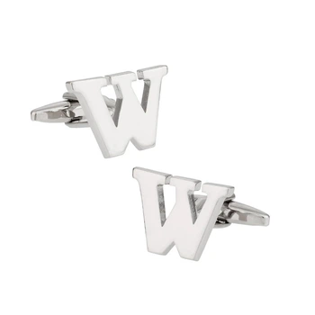 Запонки Bow Tie House Basic металические с буквой W 06826