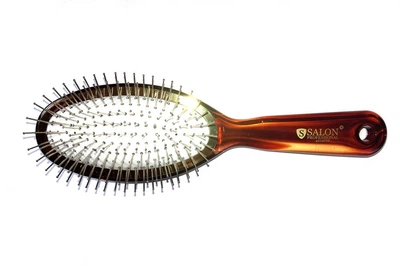 Пластиковая массажная щетка Salon Professional 6233 ТТН металлические зубцы