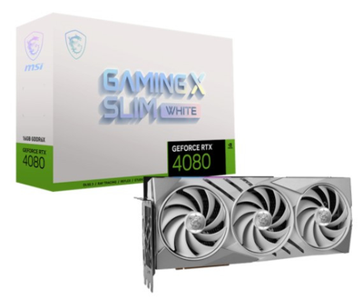 Відеокарта GF RTX 4080 16GB GDDR6X Gaming X Slim White MSI (GeForce RTX 4080 16GB GAMING X SLIM WHITE)