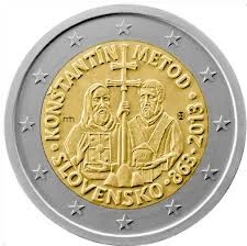 Монета Словаччина 2 євро 2013 «Кирило і Мефодій» UNC (KM#128)