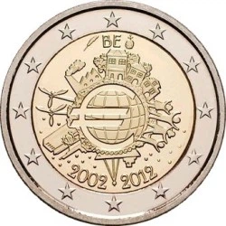 Монета Бельгія 2 євро 2012 «10 років євро» UNC (KM#315)