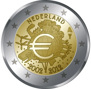 Монета Нідерланди 2 євро 2012 «10 років євро» UNC (KM#282)
