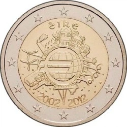 Монета Ірландія 2 євро 2012 «10 років євро» UNC (KM#71)